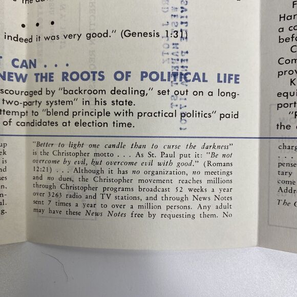 Vtg Jan Feb 1970 Christopher News Notes Pamphlet A Drop In The Bucket Political - Picture 8 of 11